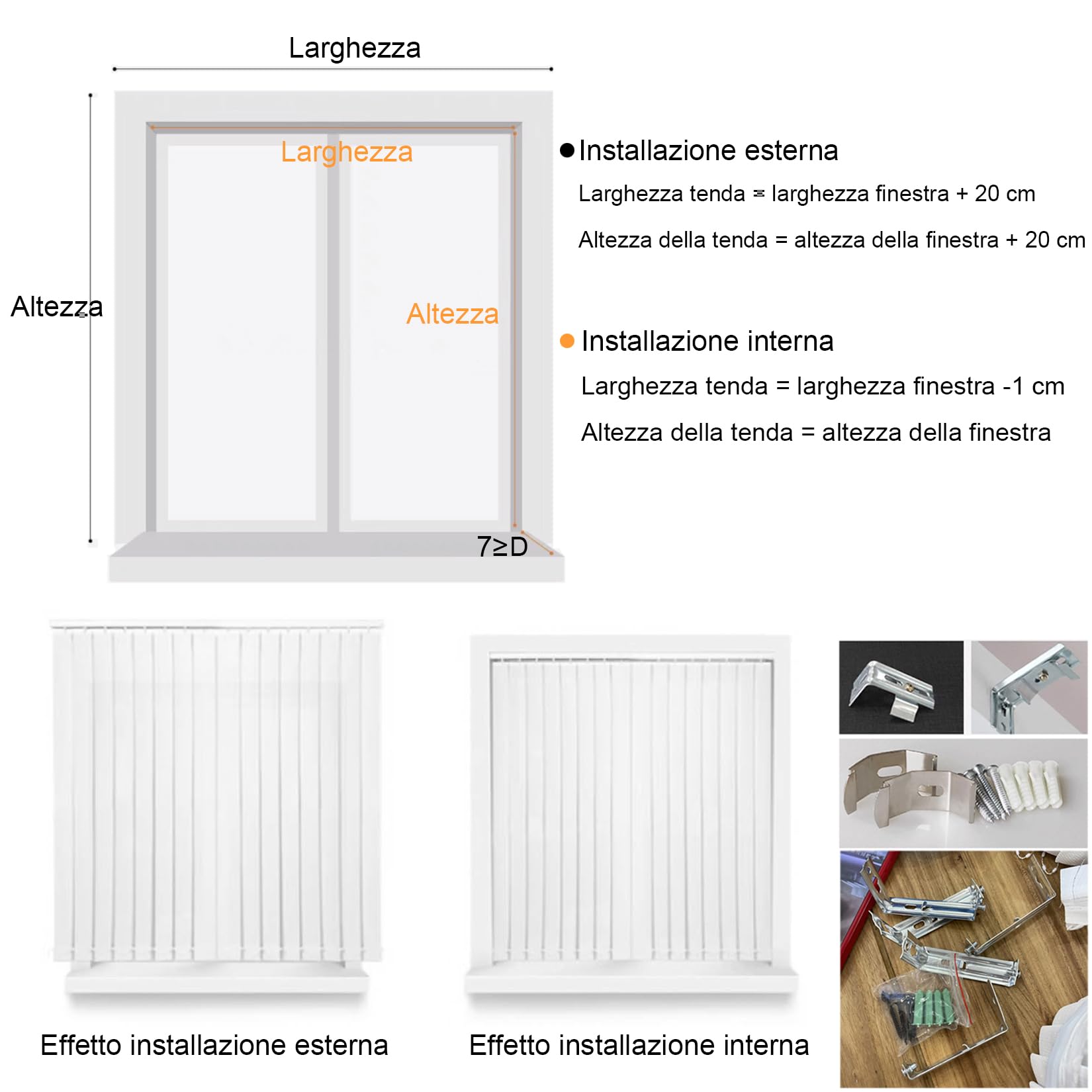 Tenda a Strisce Verticali,Tende Verticali Scorrevoli Oscuranti,per Finestre e porte,Tenda da Ufficio per Interni con Bande Verticali e Staffe a Soffitto,Personalizzabili (125cm x 200cm)