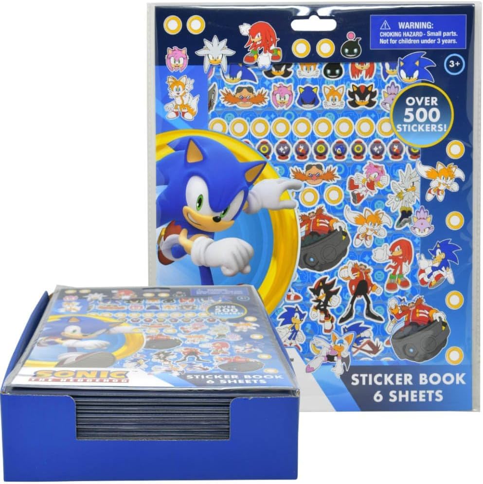 Sonic The Hedgehog Stickers Book Sheets (Sonic 500)