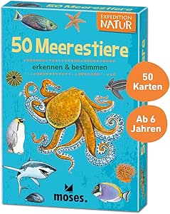 moses. Expedition Natur - 50 Meerestiere, Entdeckerkarten zur Bestimmung von Tierarten, Outdoor-Spielzeug für Kinder ab 6 Jahren