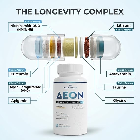 AEON Longevity Complex White Supplement, 60 Capsules