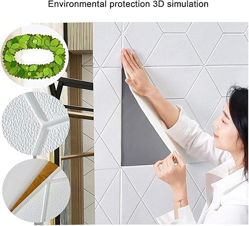 Miniatura 5 de GIUIN Foam Brick Wall Panels 3D Foam Wallboard Decor for Modern Background DIY Living Room Renovation Foam Wall Panels 70  70cm Simulation Tiles