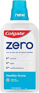 Colgate Zero for Healthy Gums Alcohol Free Mouthwash with CPC (Cetylpyridinium Chloride), Natural Spearmint - 515 mL, 17.4 Fluid Ounce