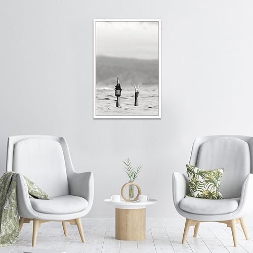 Miniatura 4 de Quark Póster feminista vintage de mujer divertida con vino en la playa, lienzo para pared, pintura con estampado de alcohol en blanco y negro,