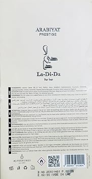 ARABIYAT PRESTIGE La Di Da Eau De Parfum 3.4FL.OZ For Her