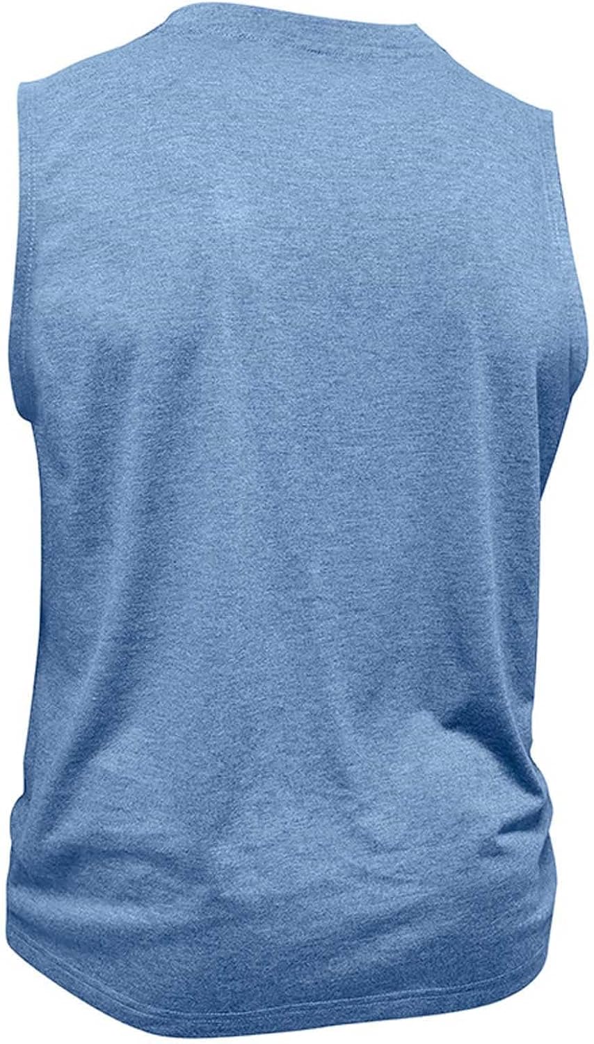 Men's Tank Tops Summer Sleeveless Fashion Fitness Wide Shoulder Button Up Active Wear for Workout and Casual