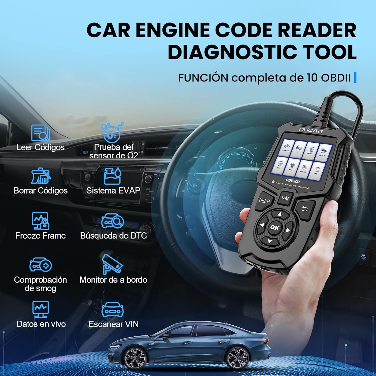 MUCAR CDE500 Diagnostic Tool front view
