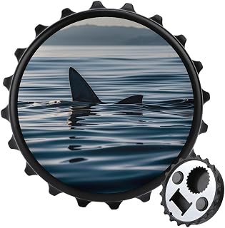 Shark Fin Water Magnetic Bottle Opener, Space Saving Kitchen Tool, Funny Beer Opener & Refrigerator Magnet for Camping, Traveling Camping Black-style