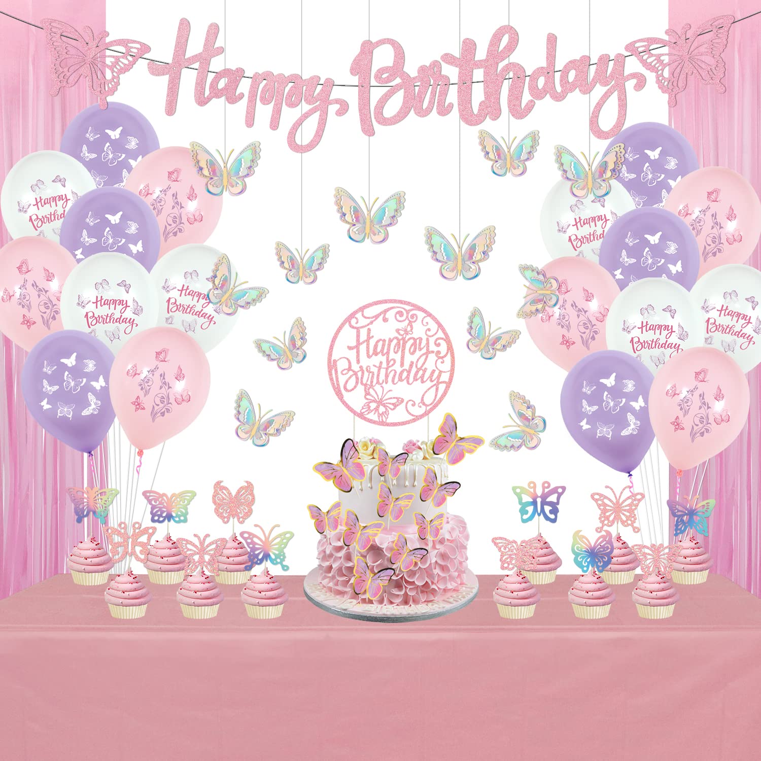 Buy Butterfly Birthday Party Decorations Butterfly Happy Birthday