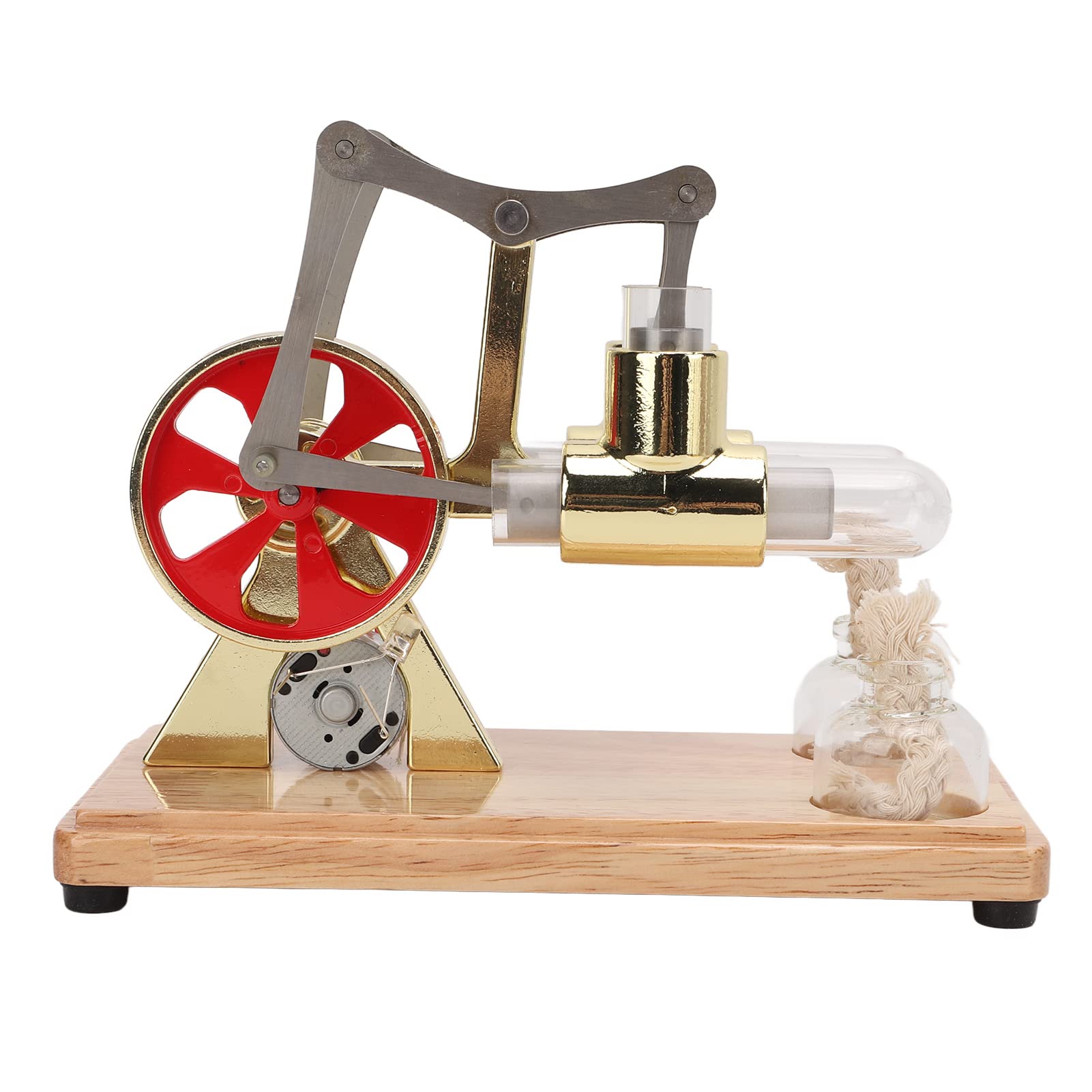 VGEBY Modello Fisico Kit Modello Motorio Stirling con Tubo di Vetro, Bassi Costi Operativi per L'apprendimento Automatico Fisico, Specchio di Zinclegazione dei Genitori