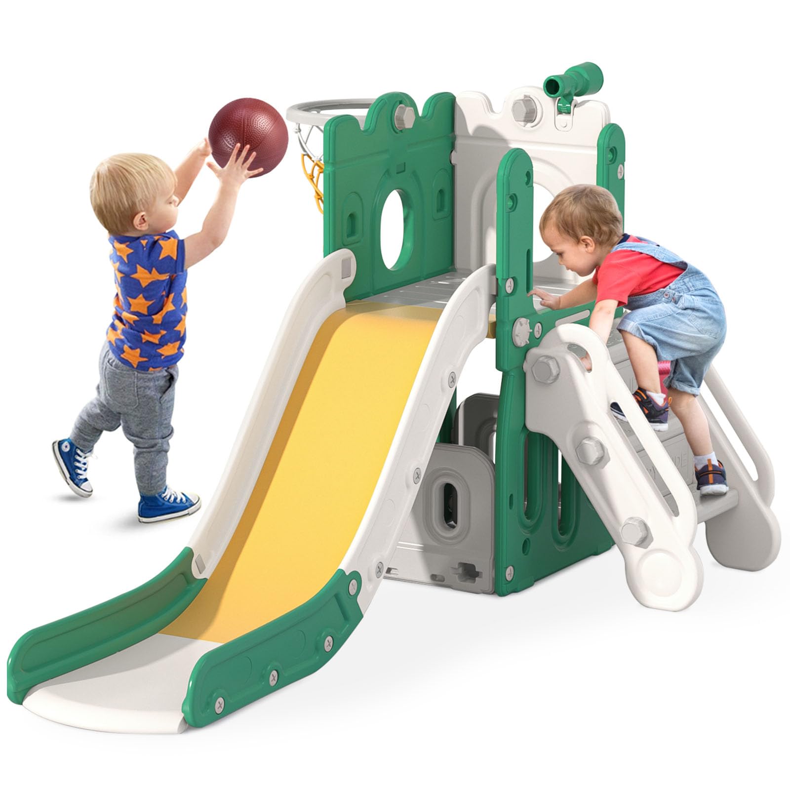 Amazon.com: BIERUM 7 in 1 Toddler Slide, L-Shaped Baby Slide for