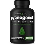 NutraChamps Pycnogenol French Maritime Pine Bark Extract, Premium Circulation Complex, Blood Flow, Nitric Oxide Production, Superior Absorption, Results with Black Pepper Extract, 60 Capsules