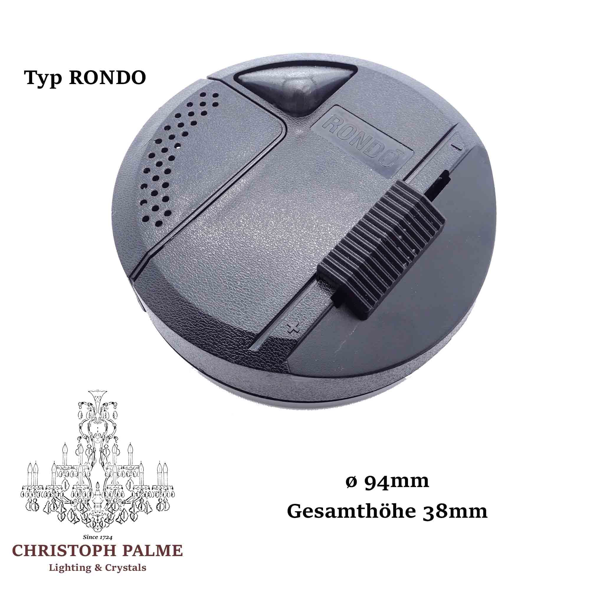 Relco LED Fußdimmer RL5600 RS5600 Schwarz 230 V 4–100 W LED 40–250 W Halogen mit 2 Ausgängen für Stehlampen Deckenfluter und Leselampen