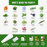 Vista 2 de Semillas de hierbas culinarias de otoño e invierno – 18 hierbas tolerantes al frío, más de 4100 semillas de reliquia sin OGM, kit de plantación