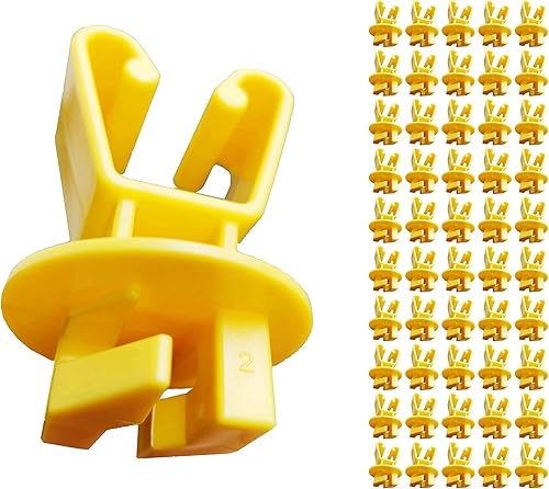 QMARK Paquete de 50 aisladores eléctricos para vallas, aisladores de poste en U, aisladores de poliropo para sierra eléctrica, ajuste cómodo