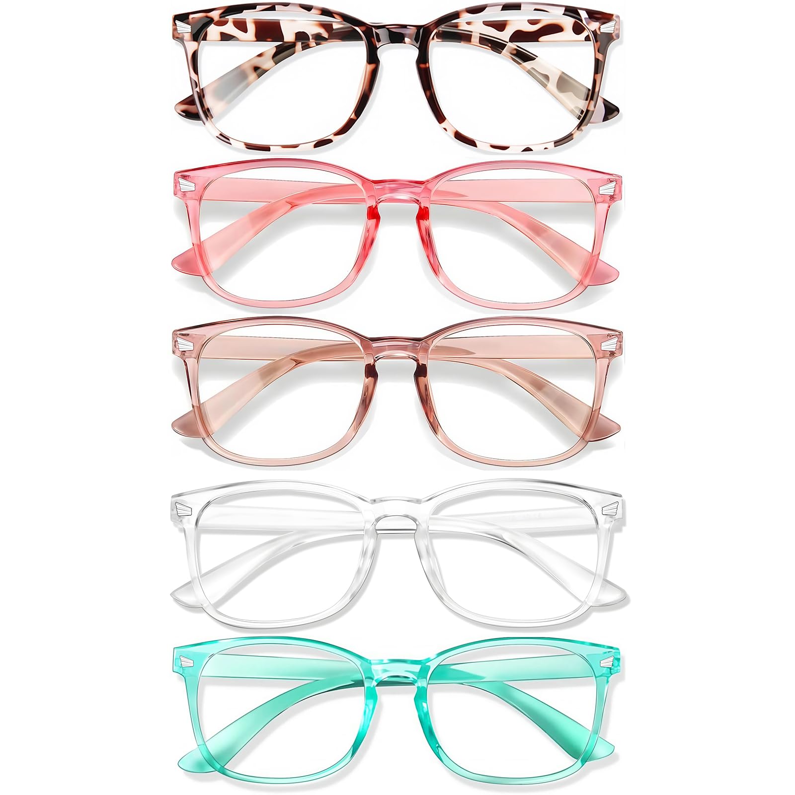 WINTOO Blue Light Glasses for Woman Men | 99% Blue Light Blocking Glasses for Computer Gaming TV Phone Screen Square Frame | Anti Eyestrain & UV Glare