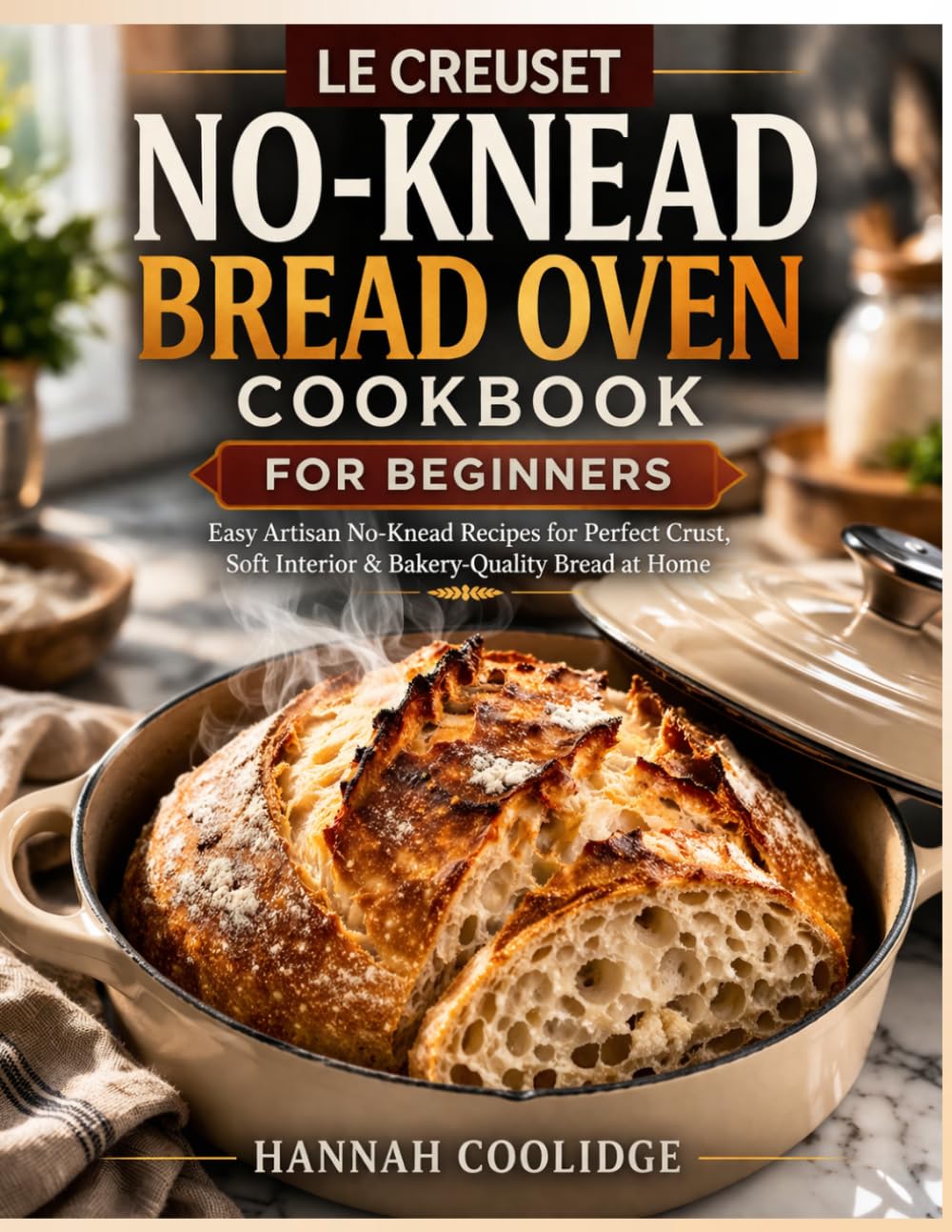 Le Creuset No-Knead Bread Oven Cookbook for Beginners: Easy Artisan No-Knead Recipes for Perfect Crust, Soft Interior & Bakery-Quality Results at Home