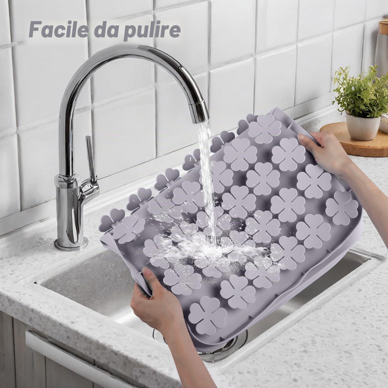 24''x16'' silicone tappetino interattivo per cani/gatti alimentazione lenta, favorisce la ricerca naturale del cibo, allenamento degli odori e mangiare lentamente (grigio)