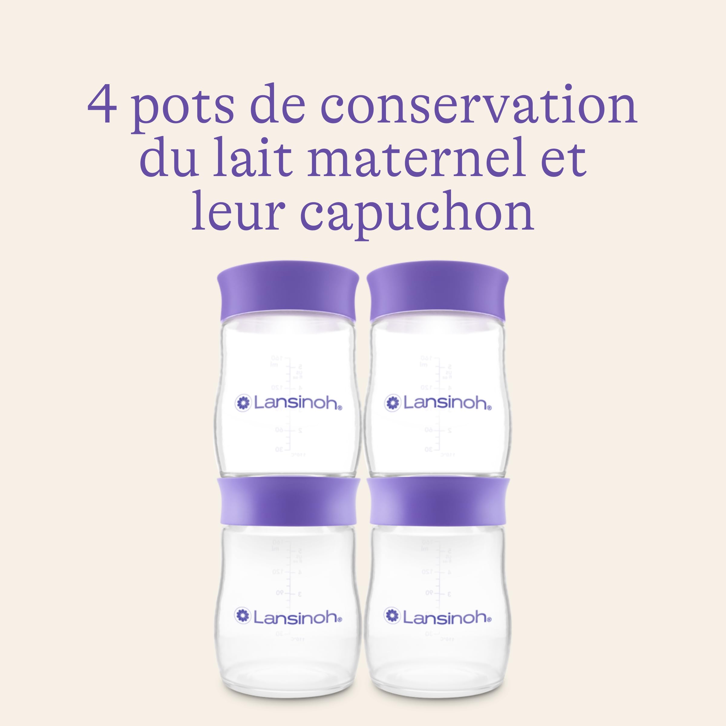 Lansinoh I Pots de conservation du lait maternel 4x160Ml