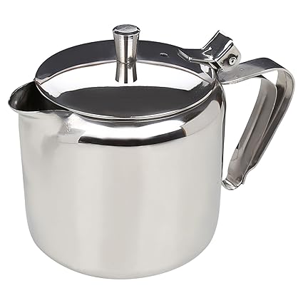AJAY STEEL Stainless Steel Tea Serving Pot with Handle - Serving Code-Tea Coffee Kettle (Mini Size, 360 ml)