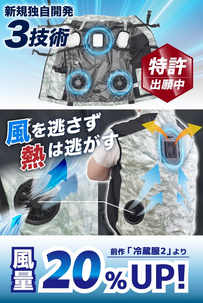 Amazon | [THANKO] 圧倒的に冷える「冷蔵服3」 TKCV24 (F, ストーム