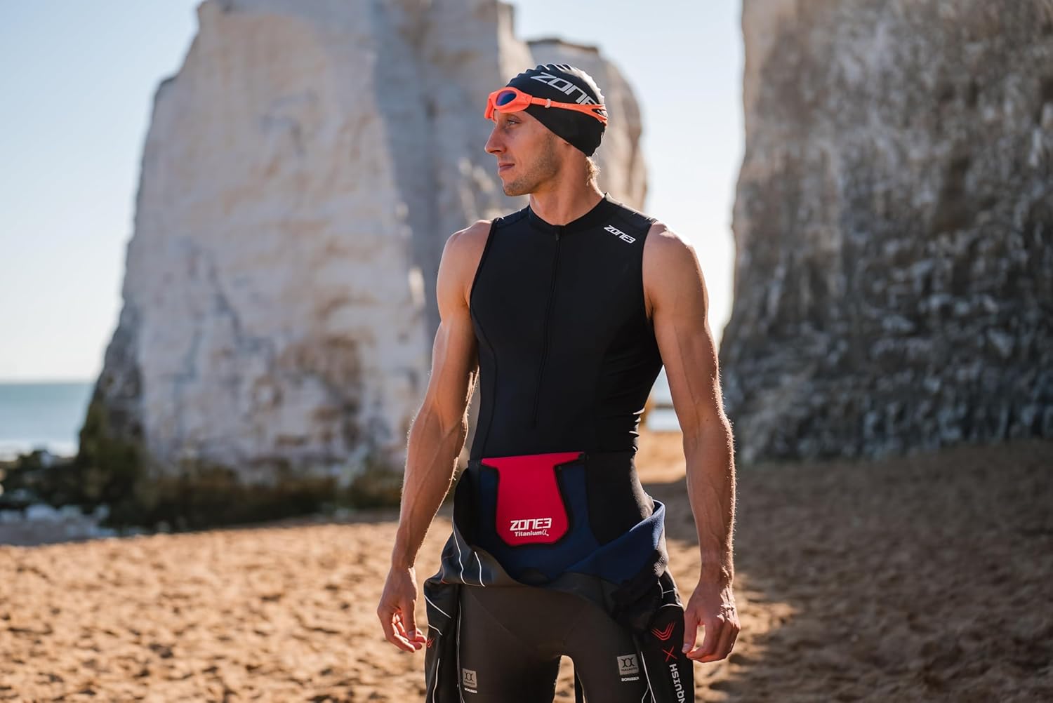 ZONE3 Men's Activate+ Sleeveless Tri Suit – Lightweight, Quick-Drying Triathlon One-Piece