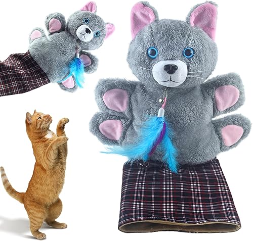 babyye Guante de lucha para gatos, acolchado resistente para un juego interactivo seguro y divertido, los amantes de las mascotas alivian el