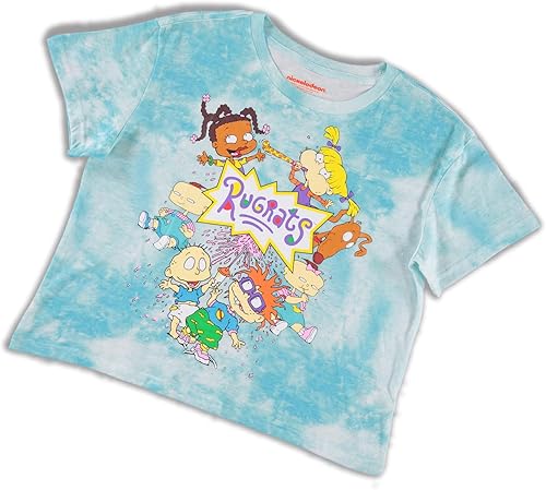 Miniatura 4 de Nickelodeon Camisa de moda de los años 90 de Rugrats Angelica y Reptar Allover Crop Top Skimmer Tee