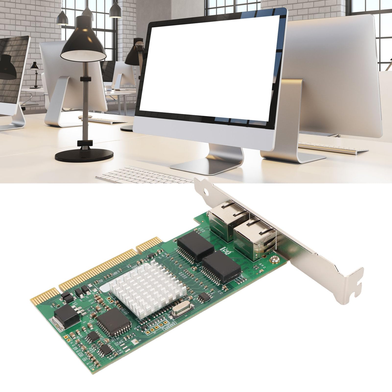 Carte Réseau PCI 32 Bits, Double Port Compact