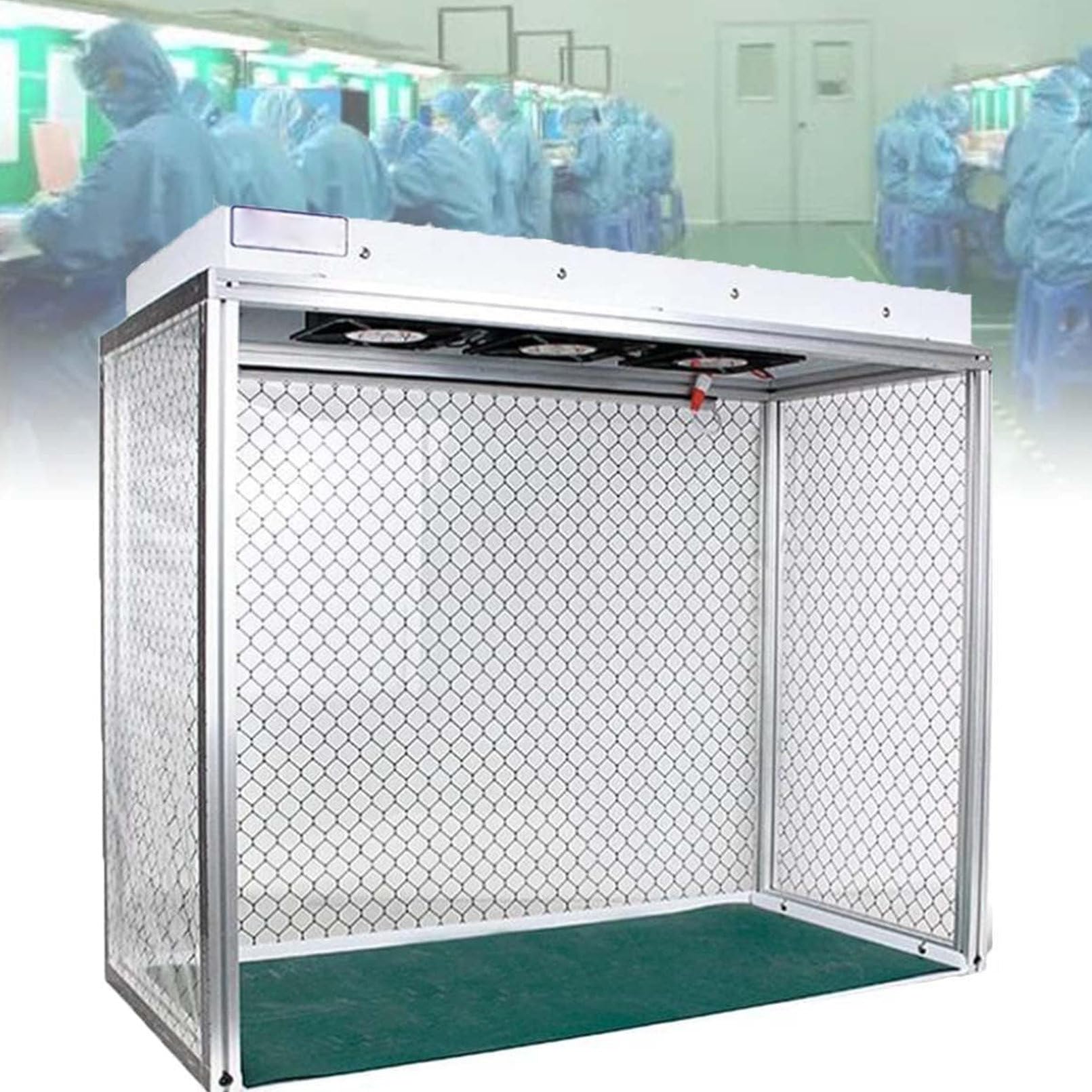 Laminar-Flow-Schrank, Vertikale Laminar-Flow-Haube, Luftstrom-Reinraum-Arbeitsplatztisch Mit 3 Ventilatoren, Staubfreie Raumwerkstatt Mit Filterlabor,220V