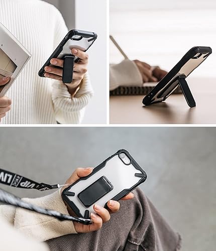 Miniatura 4 de Ringke Fusion-X - Soporte compatible con iPhone SE 5G (3ª generación, 2022) de 4.7 pulgadas, iPhone SE 2020/8, soporte trasero transparente a prueba