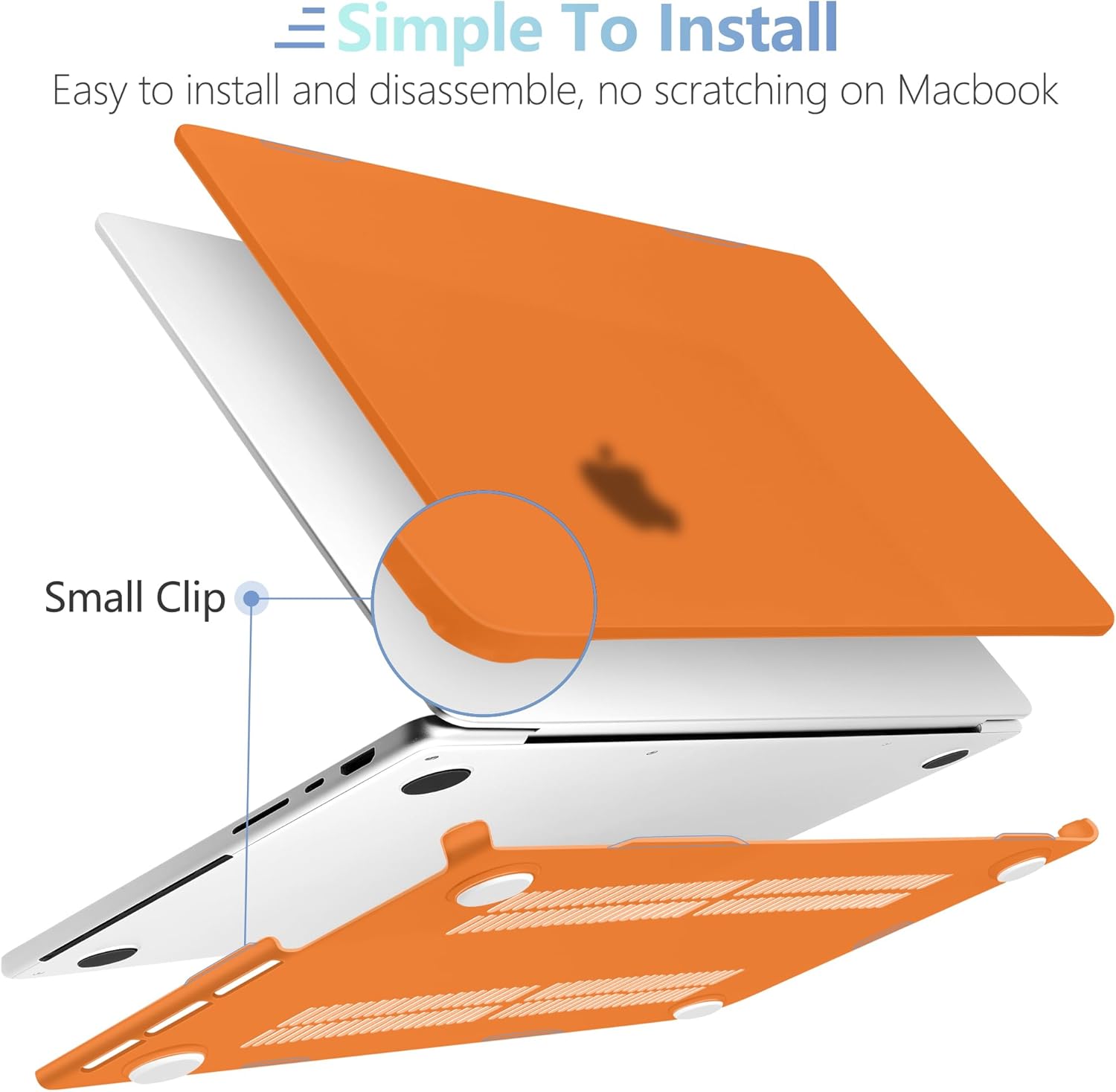 MEEgoodo Case for MacBook Pro 14 inch 2026 2025 2024 2023 2021(M5/M4/M3/M2/M1) Pro/Max, Laptop Case Fit Model A3427/A3426/A3434/A3112/A3401/A3185/A2918/A2992/A2779/A2442, Orange