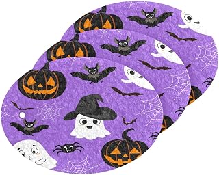 Scrub Sponge Ghost Pumpkin Bats Kitchen Washing Dishes Cleaning Sponges Spider Webs Non Scratch Sponge for Kitchen Dish Countertops Sinks Floors Showers Tile Sinks 3 Pack