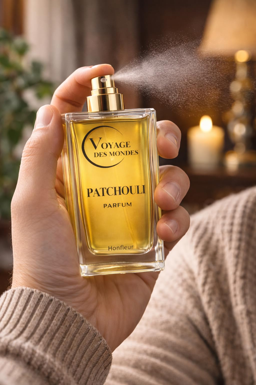 Extrait de parfum - 100 ml Parfum longue tenue Patchouli pour femme (Fabriqué en France) (Extrait de parfum) (Extrait de Patchouli)