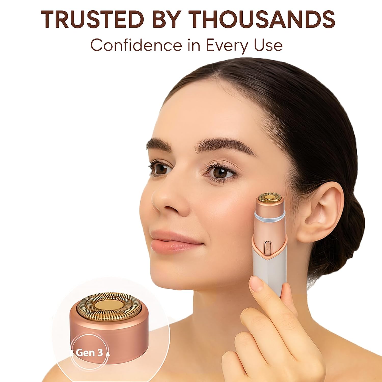 Replacement Heads Compatible with Finishing Touch Flawless Generation 3, Smooth Double Halo Facial Hair Remover Refills for Sensitive Skin, 4 Pack