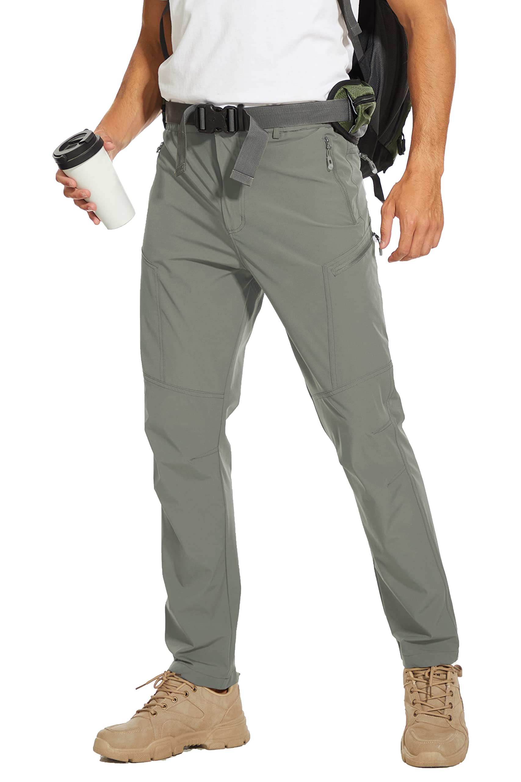 ArunllutaHiking Pants for Men, Hiking Travel Pants Water-Resistant Mens Work Pants Stretch Quick Dry Lightweight