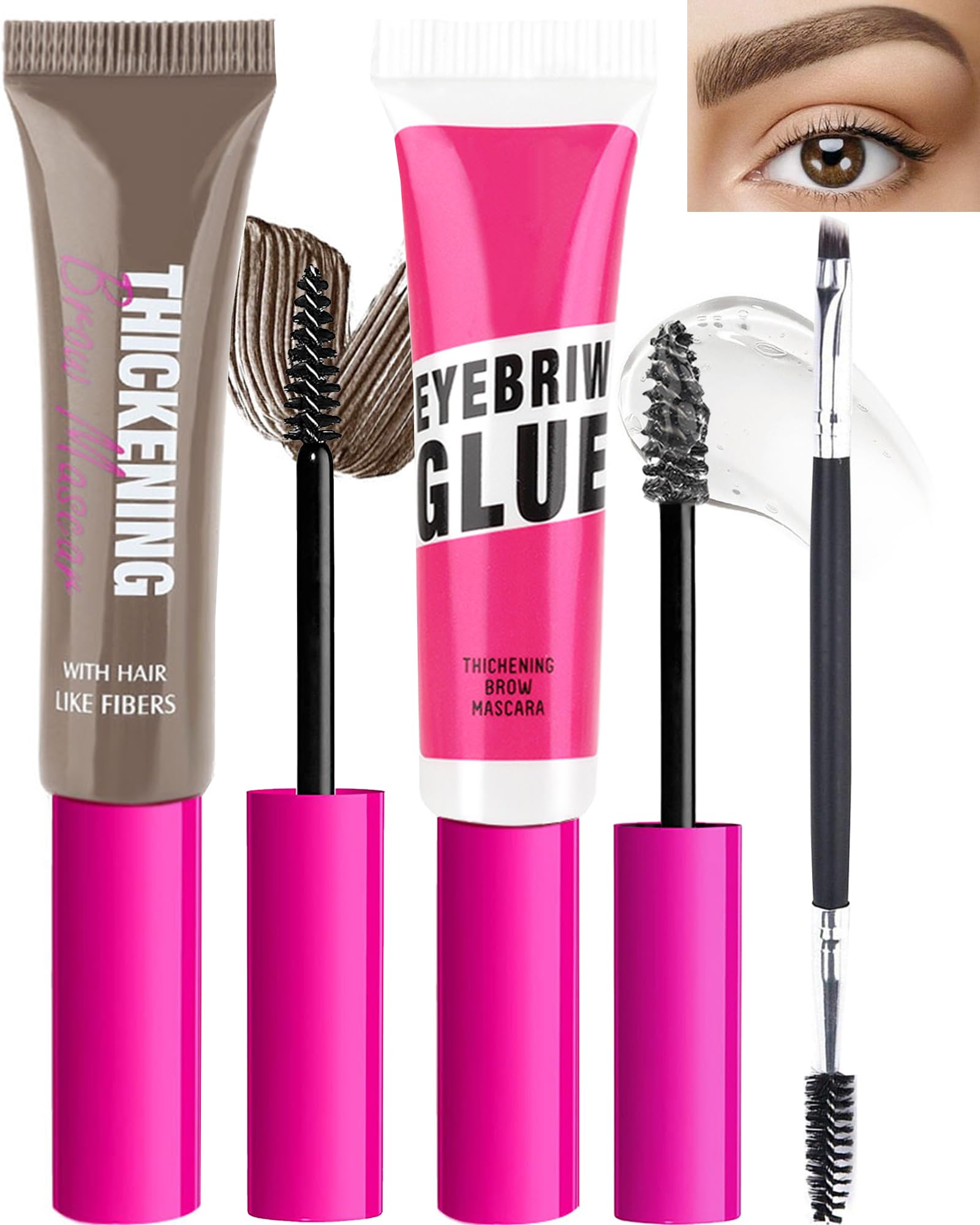 Waterproof Tinted Brow Gel Kit-1 Taupe Thickening Tinted Eyebrow