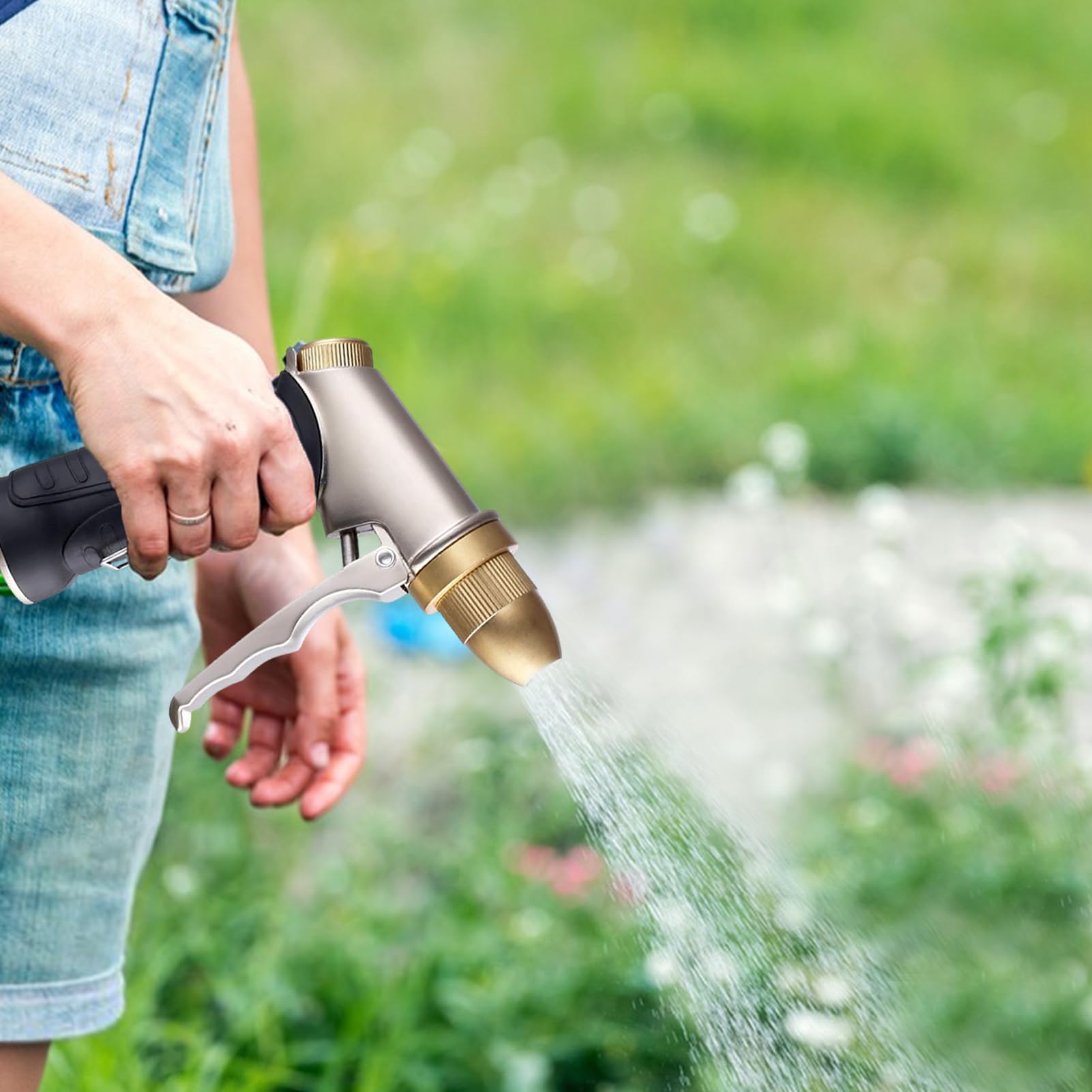 Ugello per tubo da giardino Modelli di spruzzo regolabili Spruzzatore da giardino resistente Ugello ad alta pressione per piante Lavaggio auto Doccia per animali domestici