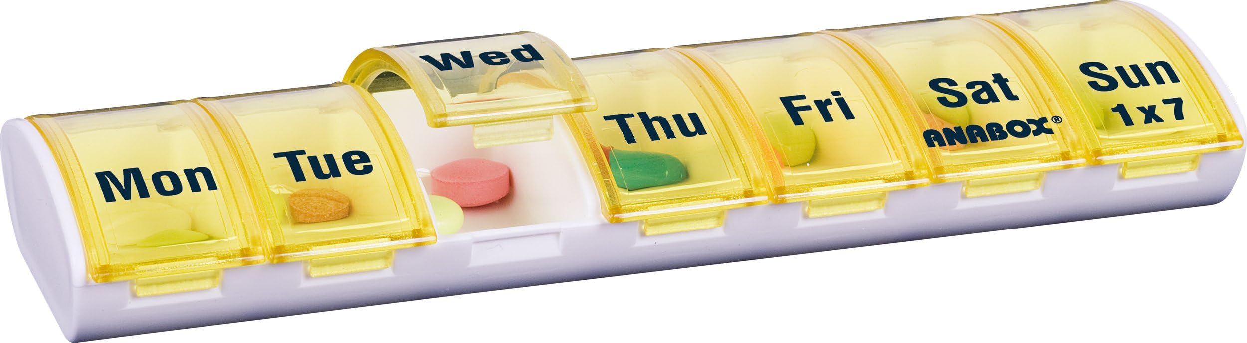 Anabox 7 Day Pillbox Yellow