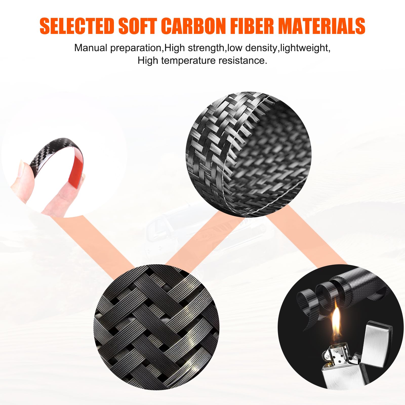 TongSheng Soft Carbon Fiber Car Sunroof Handle Panel Trim Frame,Compatible with Seat Leon 2008 2009 2010 2011 2012 (Black Carbon Fiber)