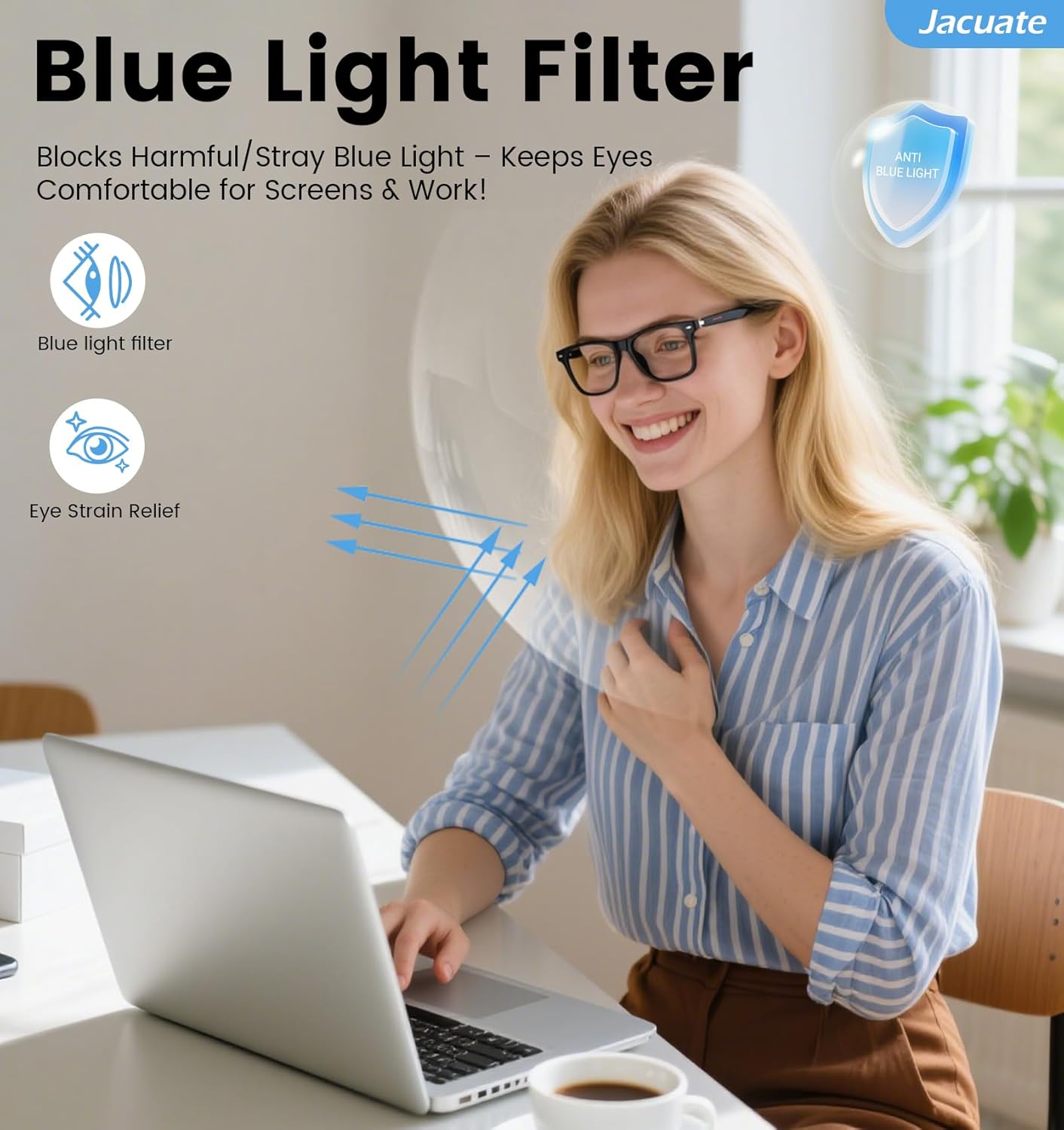 AI Smart Glasses for Men and Women with Real-Time Translation & Bluetooth Audio, 115 Languages Translator Glasses with Open-Ear Speakers, Hands-Free Calls, Blue Light Protection for iPhone Android