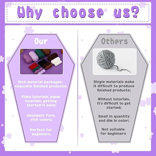 Miniatura 55 de kgxulr Kit de ganchillo para principiantes, kit de ganchillo Little Daisy para principiantes, kit de inicio de ganchillo para principiantes