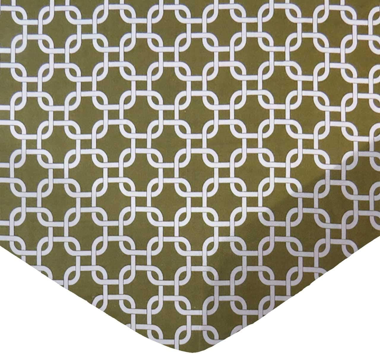 SheetWorld Fitted Pack N Play Playard Sheet 36x36, Fits The Graco Tot Bloc, Delta Children Playard, and All 36 x 36 Mattresses, 100% Cotton Woven, Sage Links, Made in USA
