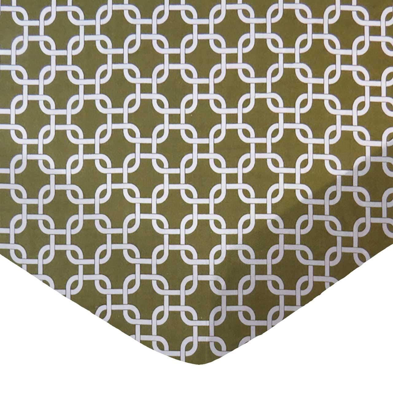 SheetWorld Fitted 100% Cotton Percale Moses Basket Sheet 13 x 27, Citrus Links, Made in USA
