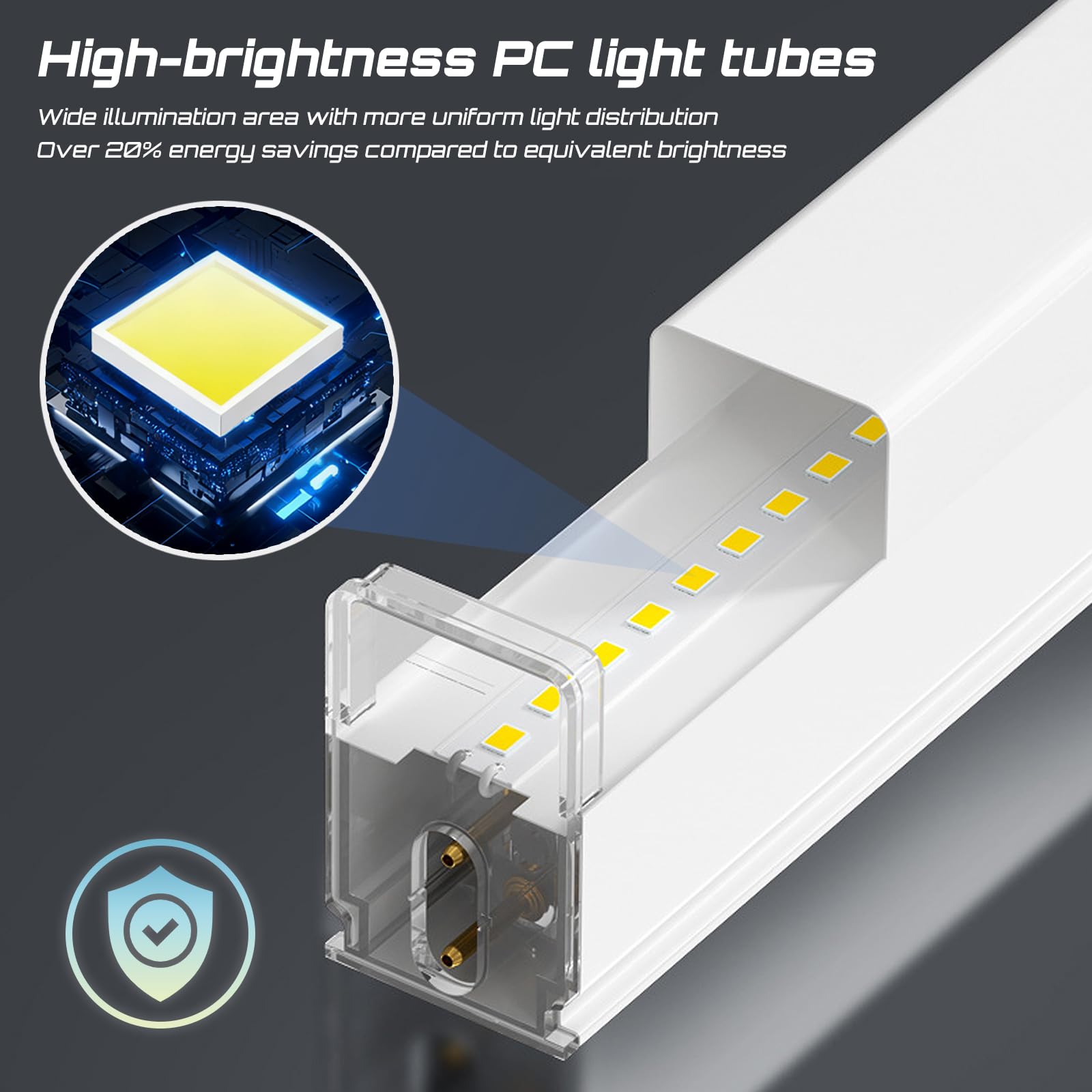 Sześciokątna lampa sufitowa LED do garażu, łączna oprawa ścienna | Lampa LED o strukturze plastra miodu z obudową PC, 6500 K zimna biel, do warsztatu warsztatowego samochodu - siłowni