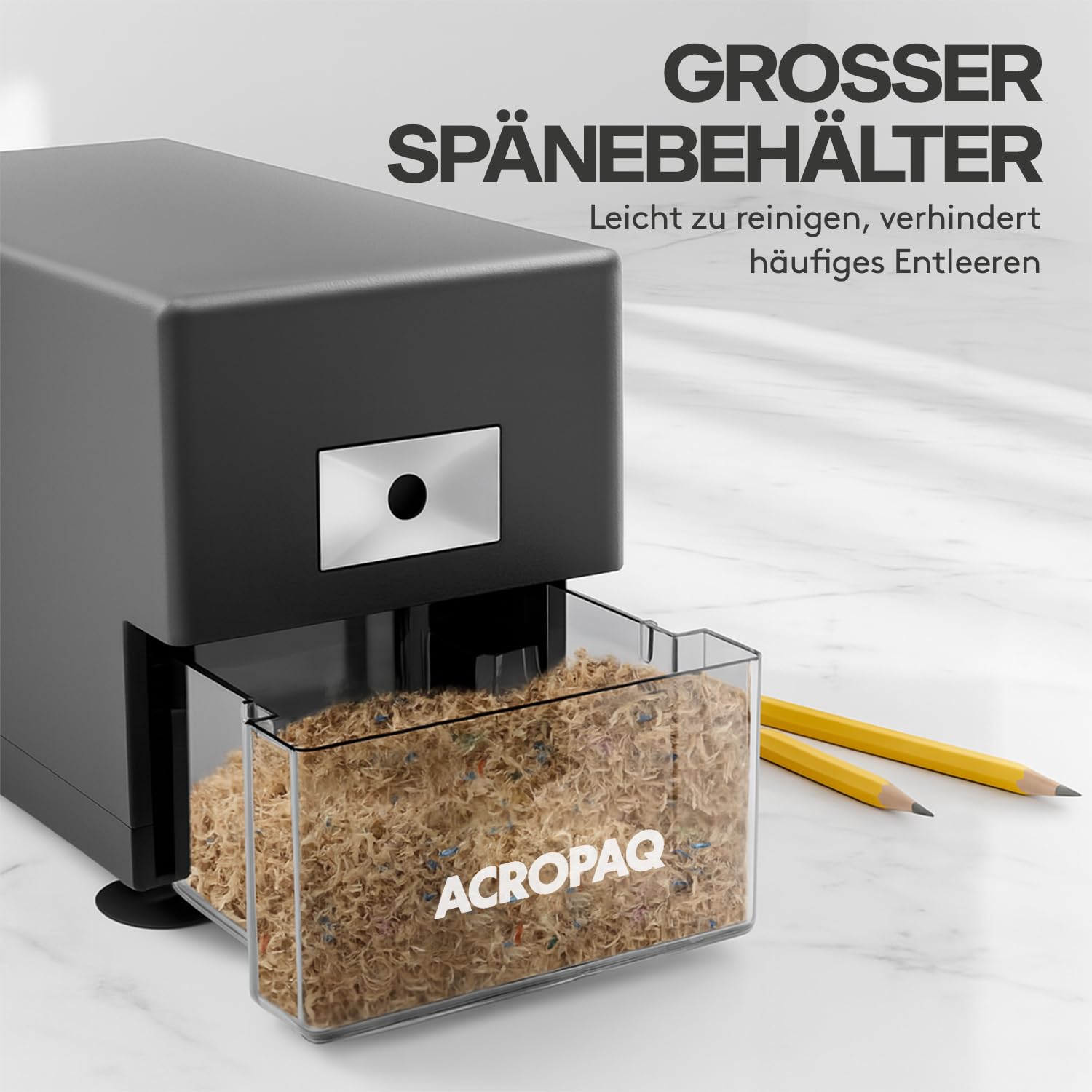 ACROPAQ Elektrischer Anspitzer für dicke und dünne Stifte - Professionell Heavy Duty Elektrischer Spitzer, Automatischer Start und Stopp, Überhitzungsschutz - Spitzer Elektrisch, Bleistiftspitzer