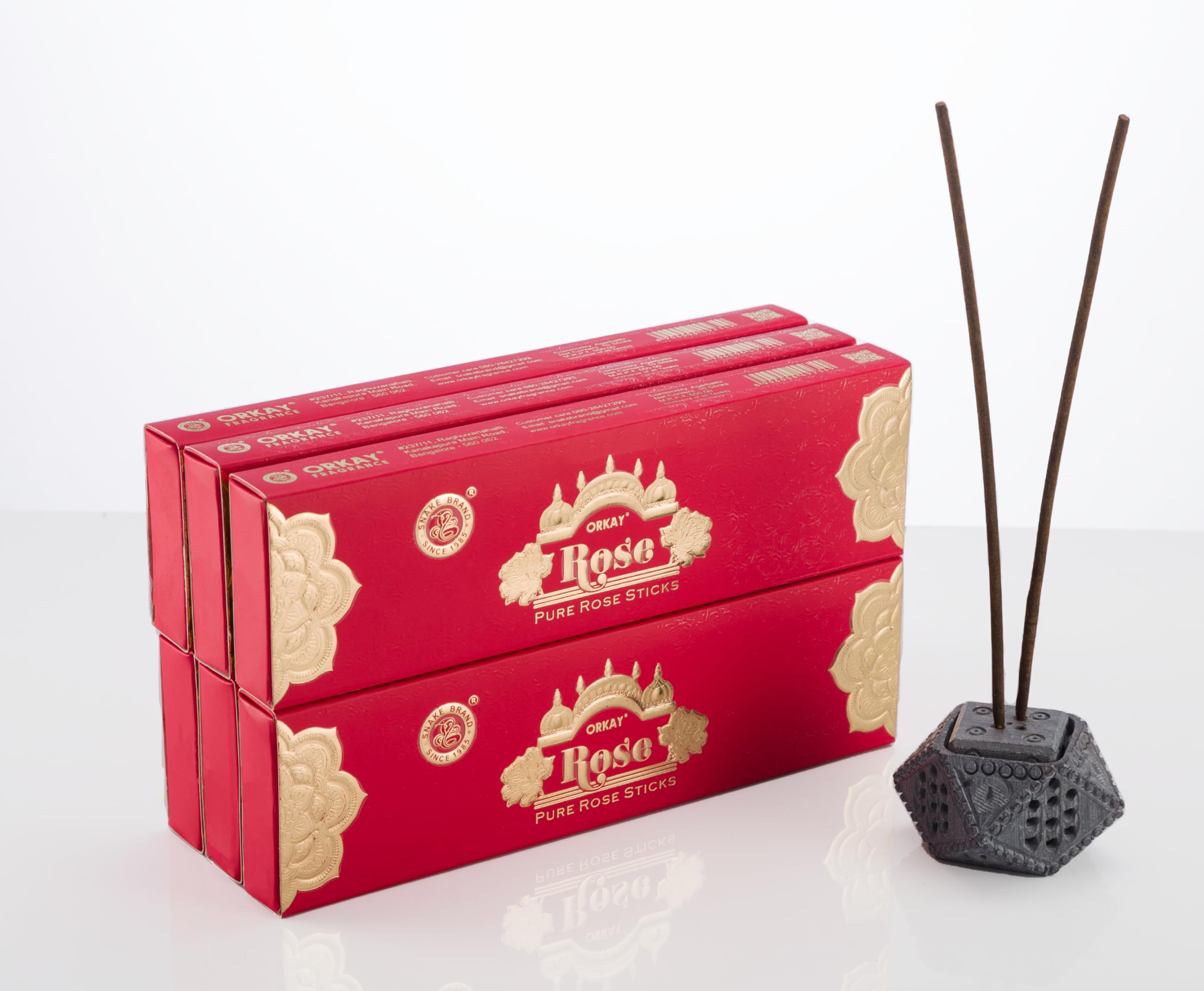 Compatible with Snake Brand Orkay Pure Rose 10 Sticks || Pack of 6 || Contains 60 Sticks Rose (10, Set of 6)-image-44