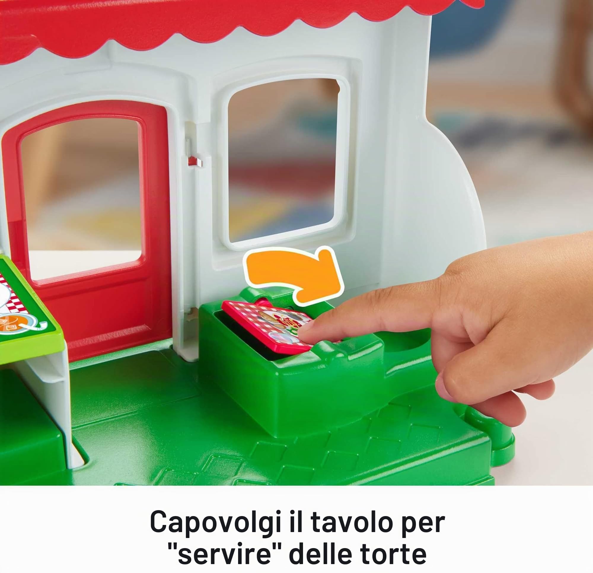 Fisher-Price - Little People Playset Pizzeria Pronta Consegna con Veicolo e Personaggi, Giocattolo per Bambini 1+ Anni, HBR79