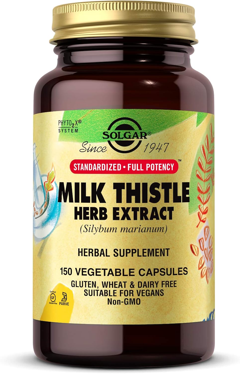 Buy Solgar Standardized Full Potency Milk Thistle Herb Extract, 150