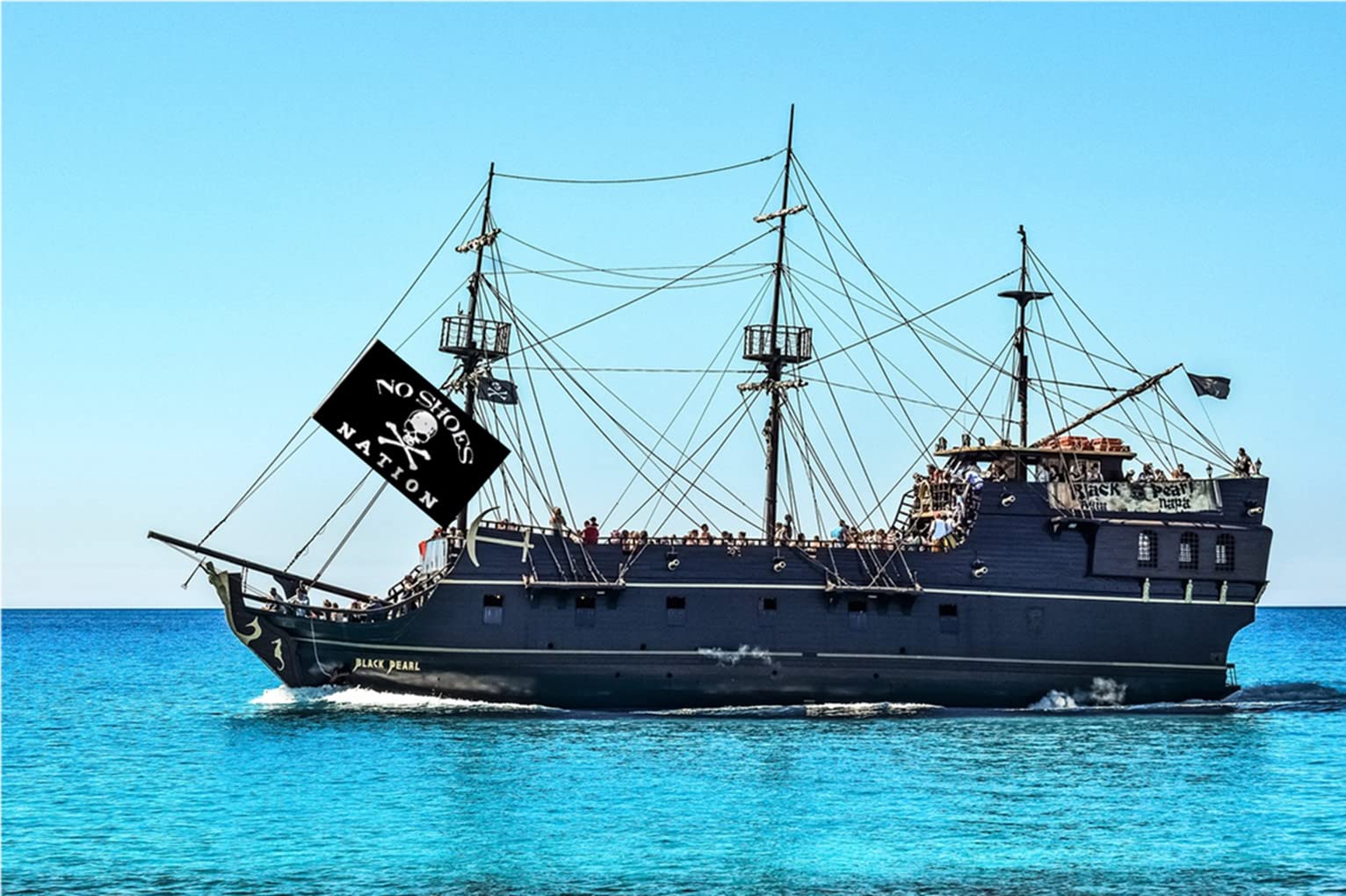 Amazon.com : Masquita No Shoes Nation Flag 2x3FT,Pirate Flags for