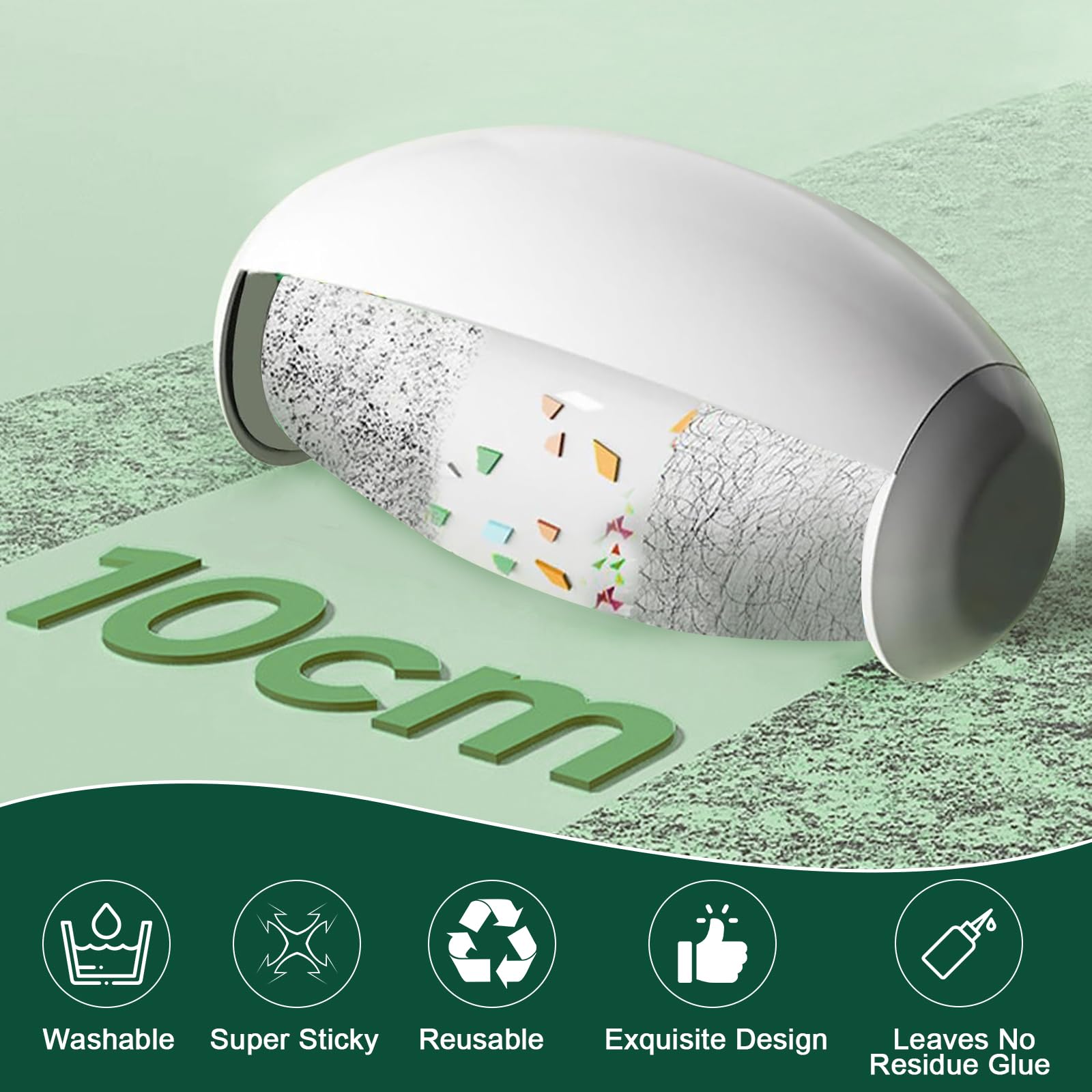 Rullo Levapelucchi Pinguino In Silicone - Riutilizzabile, Lavabile, Per Vestiti E Superfici (Blu) - Foto 7